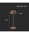 Wiederaufladbare LED Tischleuchte innen/außen - Corten, touch-dimmbar, IP54