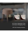 Wiederaufladbare LED Tischleuchte innen/außen - Corten, touch-dimmbar, IP54