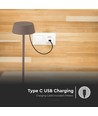 Wiederaufladbare LED Tischleuchte innen/außen - Corten, touch-dimmbar, IP54