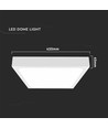30W LED Deckenleuchte - 6500K, Weißer Rand, quadratisch
