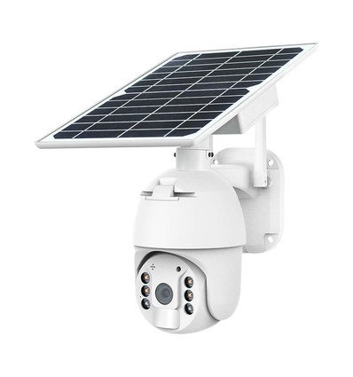 HD Smart 4G Solar PTZ Kamera mit PIR Sensor - Full HD, 360° Pan-Tilt, weiß, inkl. Solarpanel