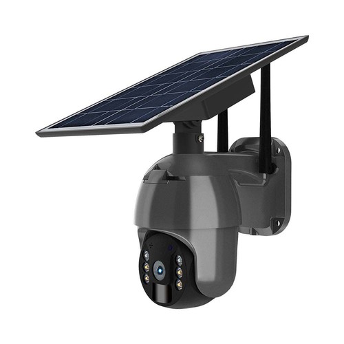 Außen WiFi PTZ Solar-Kamera - 360°, Full HD, IP65, schwarz