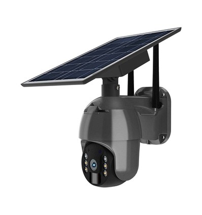 Außen WiFi PTZ Solar-Kamera - 360°, Full HD, IP65, schwarz
