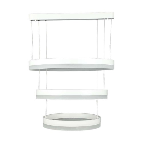 80W LED Kronleuchter Pendelleuchte - 3-Stufen dimmbar, 3000K, weiß, 360 Grad Abstrahlwinkel