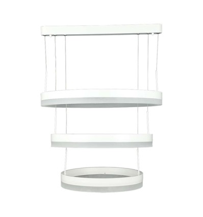 80W LED Kronleuchter Pendelleuchte - 3-Stufen dimmbar, 3000K, weiß, 360 Grad Abstrahlwinkel