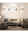80W LED Kronleuchter Pendelleuchte - 3-Stufen dimmbar, 3000K, weiß, 360 Grad Abstrahlwinkel