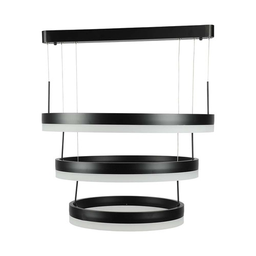 86W Soft Light Chandelier LED Pendelleuchte - Schwarz, 3000K, dimmbar, 360 Grad Licht, 3 Jahre Garantie