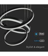 86W Soft Light Chandelier LED Pendelleuchte - Schwarz, 3000K, dimmbar, 360 Grad Licht, 3 Jahre Garantie
