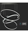 86W Soft Light Chandelier LED Pendelleuchte - Schwarz, 3000K, dimmbar, 360 Grad Licht, 3 Jahre Garantie