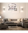 92W LED Kronleuchter Pendelleuchte, 3-Stufen dimmbar - 4550lm, 3000K, kaffeebraunes Aluminium, 360 Grad Abstrahlwinkel