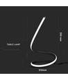 20W LED Designer Tischleuchte - Schwarz, 3000K, 1840lm, IP20 Innenbereich