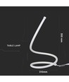 V-TAC LED Design Tischlampe 20W - EU-Stecker, Kabel + Schalter, 3000K, Weiß