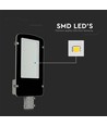 V-Tac 100W LED Straßenleuchte - Samsung LED-Chip, graues Gehäuse, Ø60mm, IP65, 100lm/w
