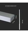 120cm 40W LED Lichtleiste mit Samsung Chip - Silver, 4000K, 120°, inkl. Seilaufhängung
