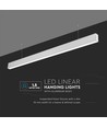 120cm 40W LED Lichtleiste mit Samsung Chip - Silver, 4000K, 120°, inkl. Seilaufhängung