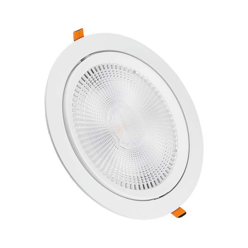 20W Ø17cm LED Einbaupanel - Samsung Chip, Loch: Ø14,5 cm, 6400K, weißer Rand