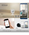 WiFi PIR Sensor - Smart Home, 120 Grad, weiß, kompatibel mit Alexa und Google Home