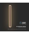 Wandleuchte länglich Corten, LED 17W - 4000K, IP65, für Innen- und Außenbereich geeignet.
