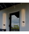 12W LED Wandleuchte, RA90 - IP65, schwarz, 1590lm, 3000K, 65cm hoch