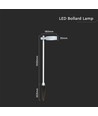 7W Pollerleuchte LED - 3000K, weiß, IP65