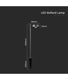 6W LED Gartenlampe, schwarz - IP54, 3000K, RA90, inkl. Leuchtmittel