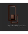 20W moderne LED Wandleuchte - Corten, 360°, 2400lm, IP20, 3000K, inkl. Leuchtmittel