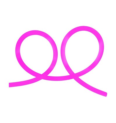12W/m Neon Flex 24V - Pink, 10m Rolle
