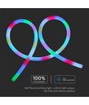 5m 10W/m Magic RGB Neon Flex LED Strip, 360° - 24V, IP20, rund, 25mm Breite