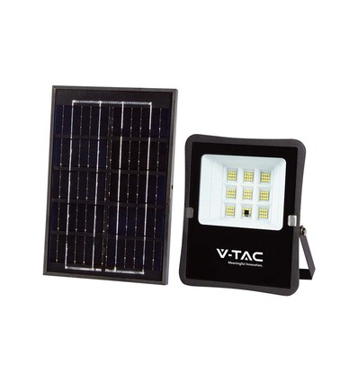 50W LED Solar Fluter - 4000K, IP65, inkl. Fernbedienung und Solarpanel