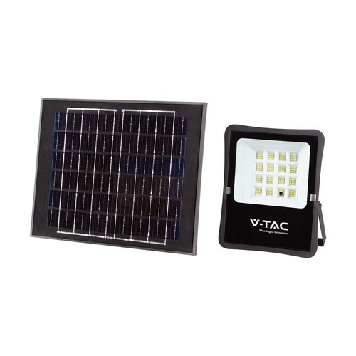 100W LED Solar-Fluter mit Solarpanel - IP65, schwarz, Fernbedienung