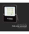 200W LED Solar Fluter mit Sensor - 1600lm, IP65, inkl. Fernbedienung, kaltweiß