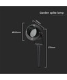 GU10 Gartenstrahler mit Erdspieß - Schwarz, Aluminium, IP65, ohne Leuchtmittel