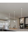GU10 Pendelleuchte aus weißem Aluminium - Zylindrisch, verstellbare Länge bis 1,2m, ohne Leuchtmittel