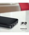 10000mAh Powerbank, 22.5W - Schwarz, 2x USB-C, Li-Pol, Fast Charger