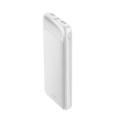 10000mAh Power Bank, 22.5W Fast Charger - Weiß, Aluminium, 2x USB, 1x Type-C, Li-Pol