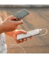 10000mAh Power Bank, 22.5W Fast Charger - Weiß, Aluminium, 2x USB, 1x Type-C, Li-Pol