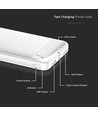 10000mAh Power Bank, 22.5W Fast Charger - Weiß, Aluminium, 2x USB, 1x Type-C, Li-Pol