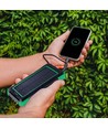 10000mAh Solar Wireless Powerbank, 10W - Schwarz, Aluminium, Solaraufladung