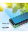 10000mAh Solar Wireless Powerbank, 10W - Schwarz, Aluminium, Solaraufladung
