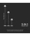 LED 4W Lampe - 4400mA, Batterie, 3000K, IP54, weißes Gehäuse