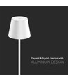 LED 4W Lampe - 4400mA, Batterie, 3000K, IP54, weißes Gehäuse