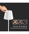 LED 4W Lampe - 4400mA, Batterie, 3000K, IP54, weißes Gehäuse