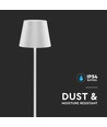 LED 4W Lampe - 4400mA, Batterie, 3000K, IP54, weißes Gehäuse