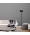 4W LED Stehleuchte, wiederaufladbar - Touch-dimmbar, USB, IP54, schwarz, höhenverstellbar 50-130cm, inkl. Leuchtmittel