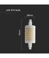 7W LED Kunststofflampe R7S - 3000K