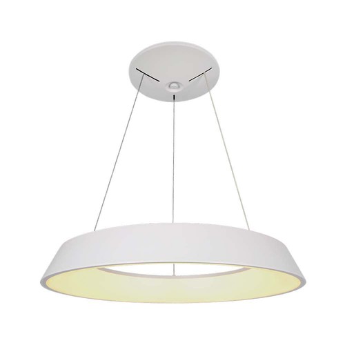 48W LED Designer Pendelleuchte, dimmbar - Ø48,5cm, 360 Grad, weiß, rund, inkl. Leuchtmittel