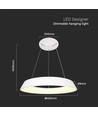 48W LED Designer Pendelleuchte, dimmbar - Ø48,5cm, 360 Grad, weiß, rund, inkl. Leuchtmittel