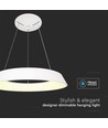 48W LED Designer Pendelleuchte, dimmbar - Ø48,5cm, 360 Grad, weiß, rund, inkl. Leuchtmittel