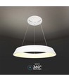 48W LED Designer Pendelleuchte, dimmbar - Ø48,5cm, 360 Grad, weiß, rund, inkl. Leuchtmittel