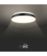 42W LED Designer Deckenleuchte - Rund, schwarz, 4400lm, 4000K, TRIAC dimmbar, IP20